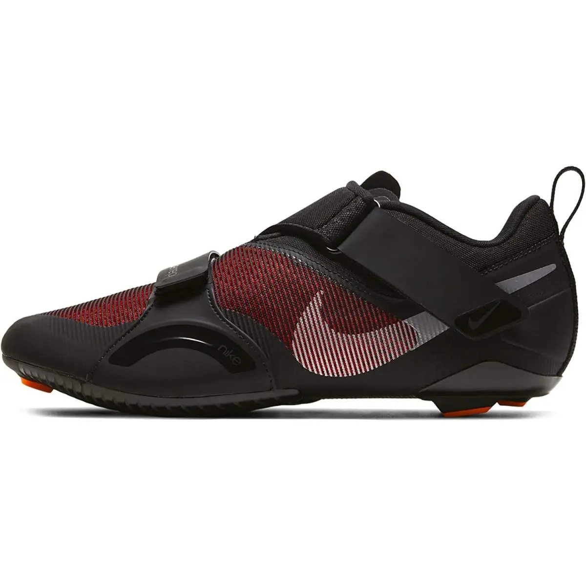 Nike Indoor Cycling Shoes Superrep Cycle Black Laceless White Swossh Men - Black, Manufacturer: Black/Hyper Crimson/Metallic Silver