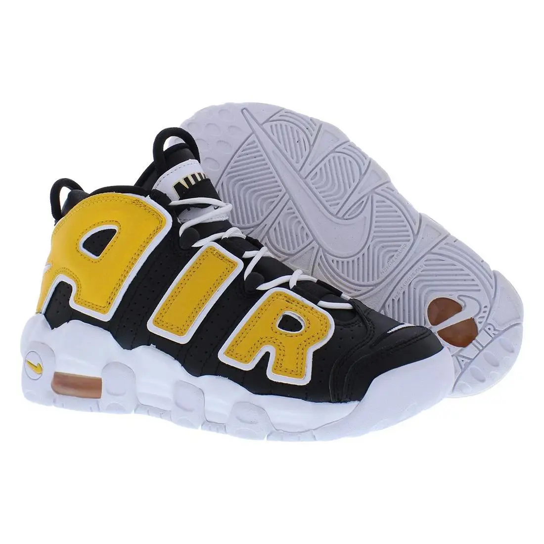 Nike shoes - Nike Air More Uptempo - Air More Uptempo - FN0261 001 - Black/White-University Gold, Main: Black 4