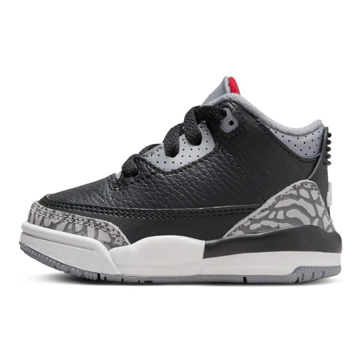 Toddler`s Jordan 3 Retro Black/fire Red-cement Grey DM0968 010 - Black/Fire Red-Cement Grey