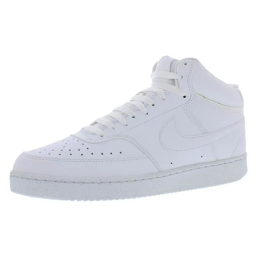 Nike Court Vision Mid Next Nature Mens Shoes - White/White, Main: White