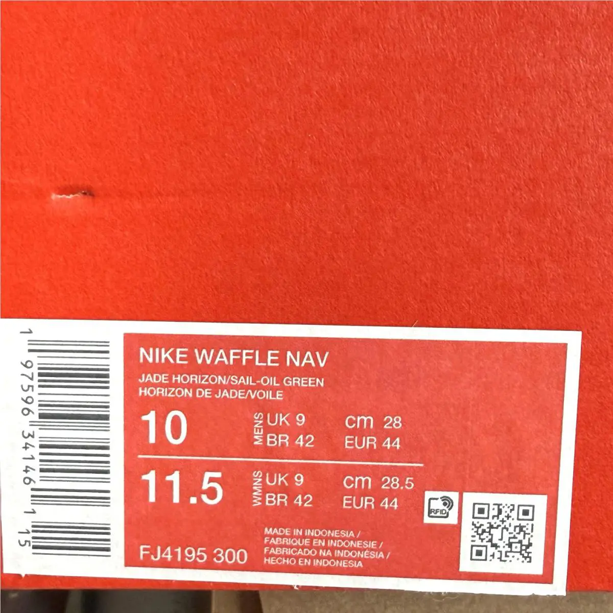 Nike shoes - Nike Waffle Nav - Waffle Nav - FJ4195-300 - Green, Manufacturer: Jade Horizon/Sail-Oil Green 6