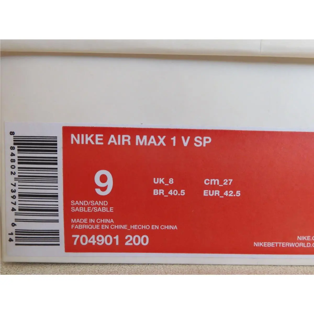 Nike shoes - Nike Air Max 1 - Air Max - 704901-200 - Brown 28
