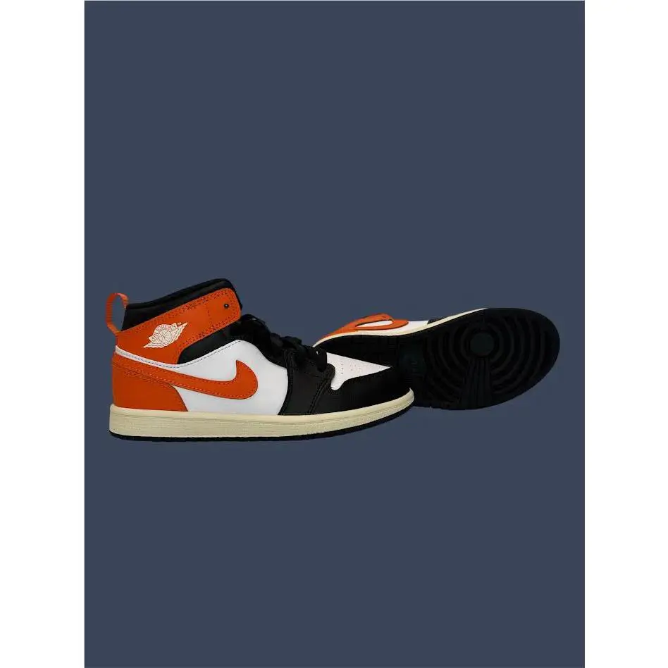 Nike shoes - Youth Jordan 1 Mid PS Starfish Black White DQ8424-801 3