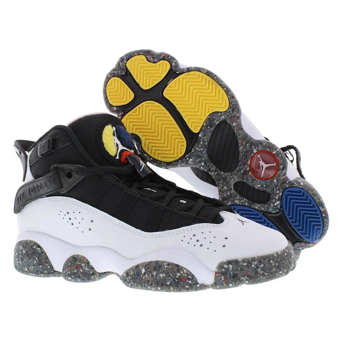 Nike Jordan 6 Rings GS Boys Shoes Size 4 Color: White/black/coral Chalk - White/Black/Coral Chalk, Main: White
