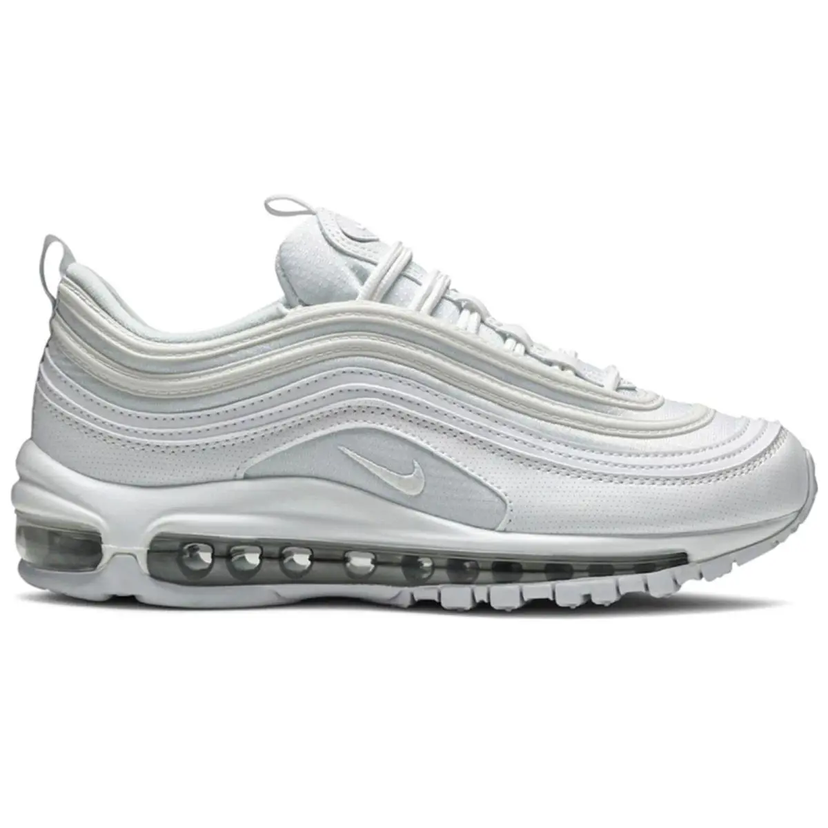 Nike Air Max 97 (gs) Air Max 97 GS Grade School Kid`s Sneaker Shoe Size 4.5Y - White/White-Metallic Silver