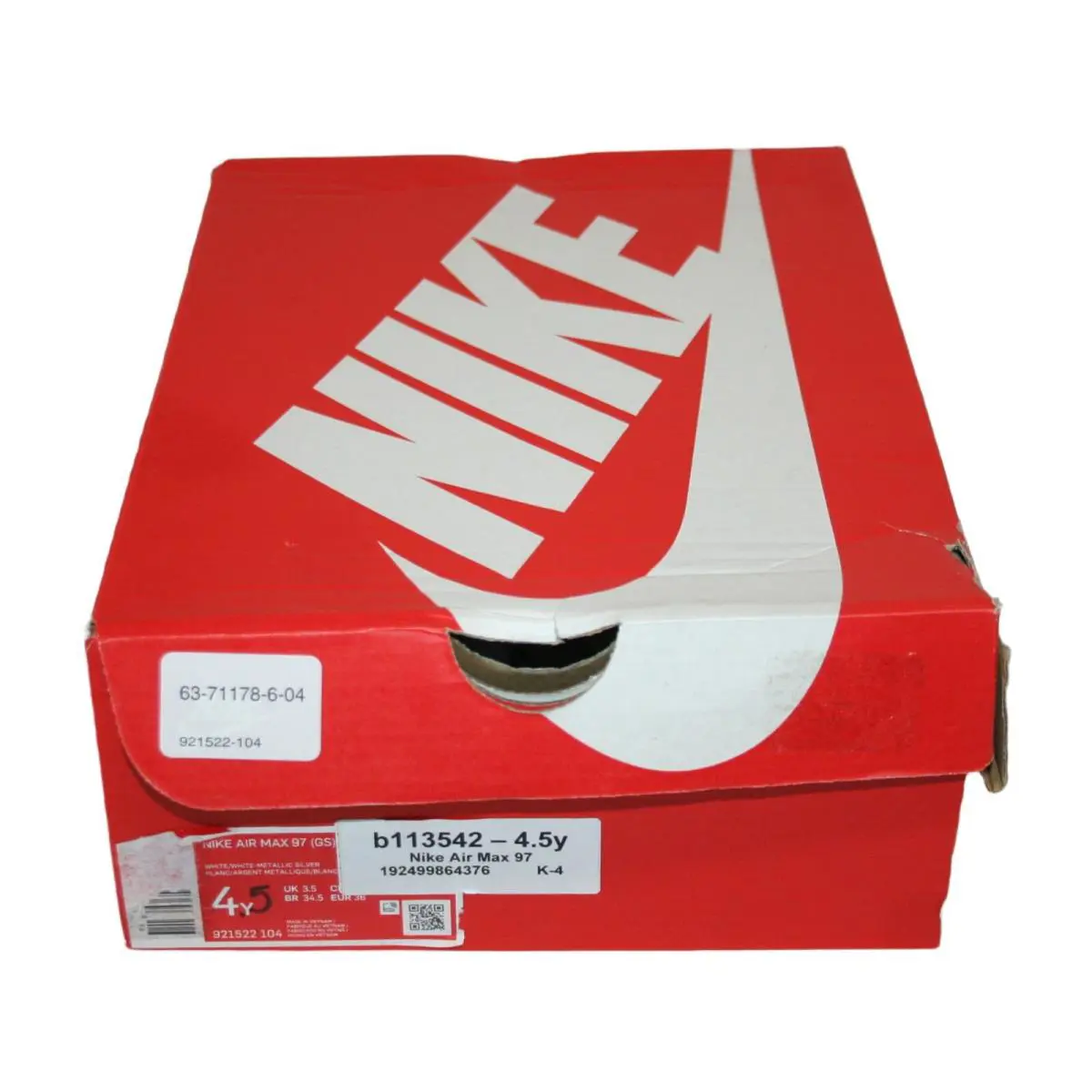 Nike shoes - Nike Air Max 97 (GS) - 921522 104 - White/White-Metallic Silver 4