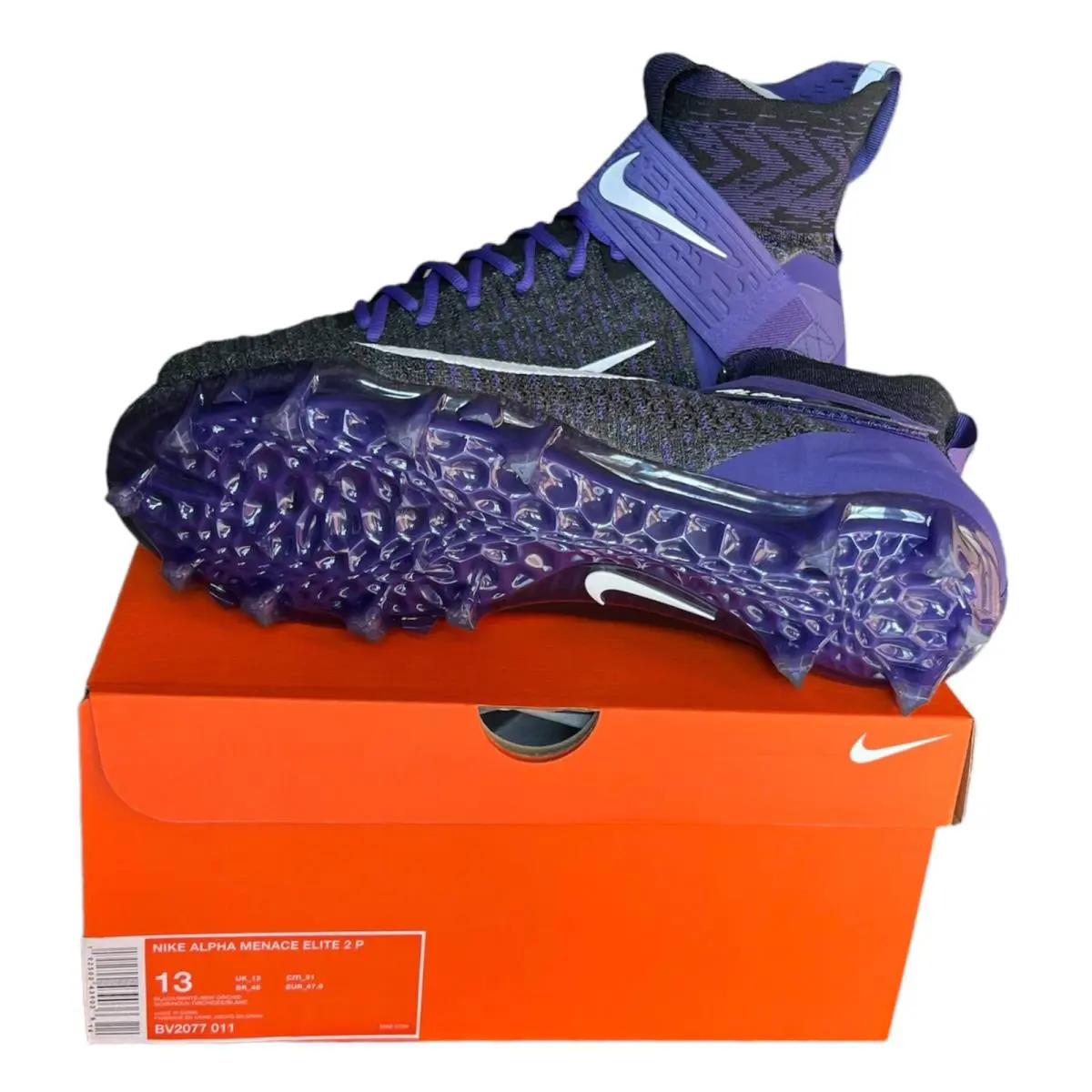 Nike shoes - Nike Alpha Menace Elite 2 - Black/Purple 3