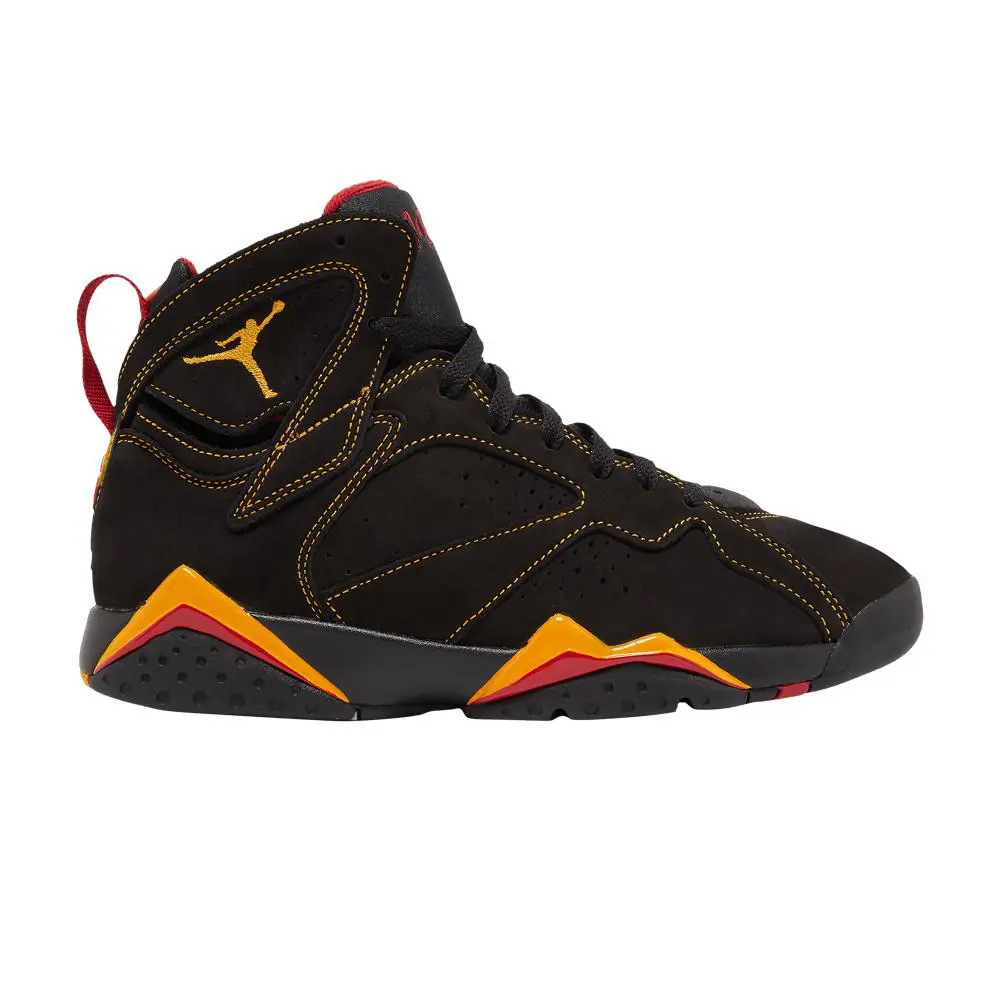 Preschool Size Nike Air Jordan Retro 7 `citrus` 2022 DJ2778 081 - Black/Citrus/Varsity Red