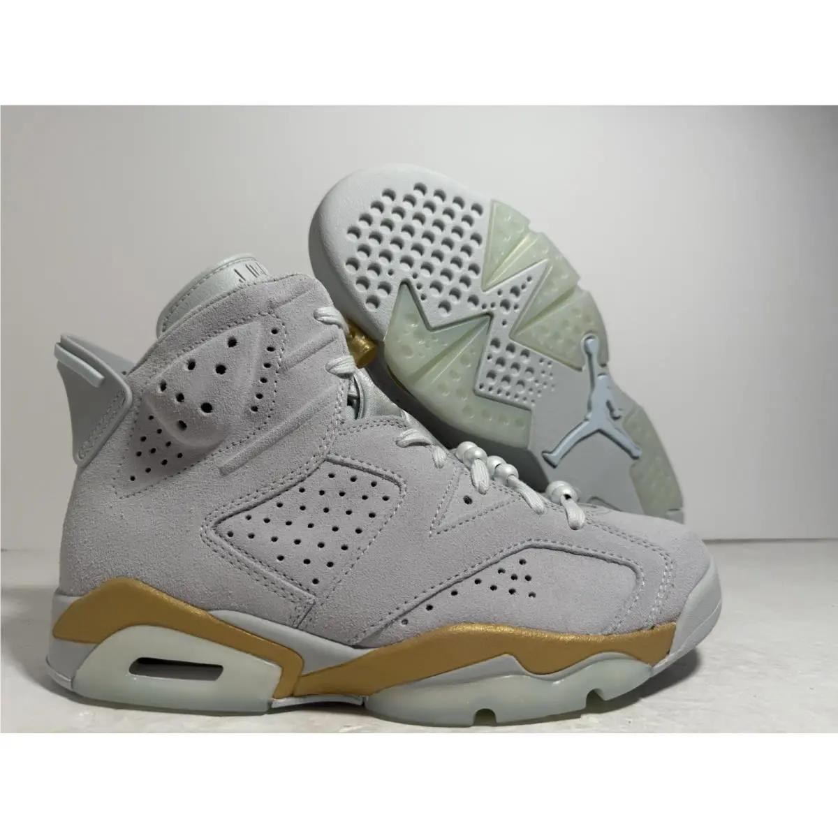 Nike shoes - Air Jordan 6 - Air - DQ4914-074 - Pure Platinum/Glacier Blue/Metallic Gold 4