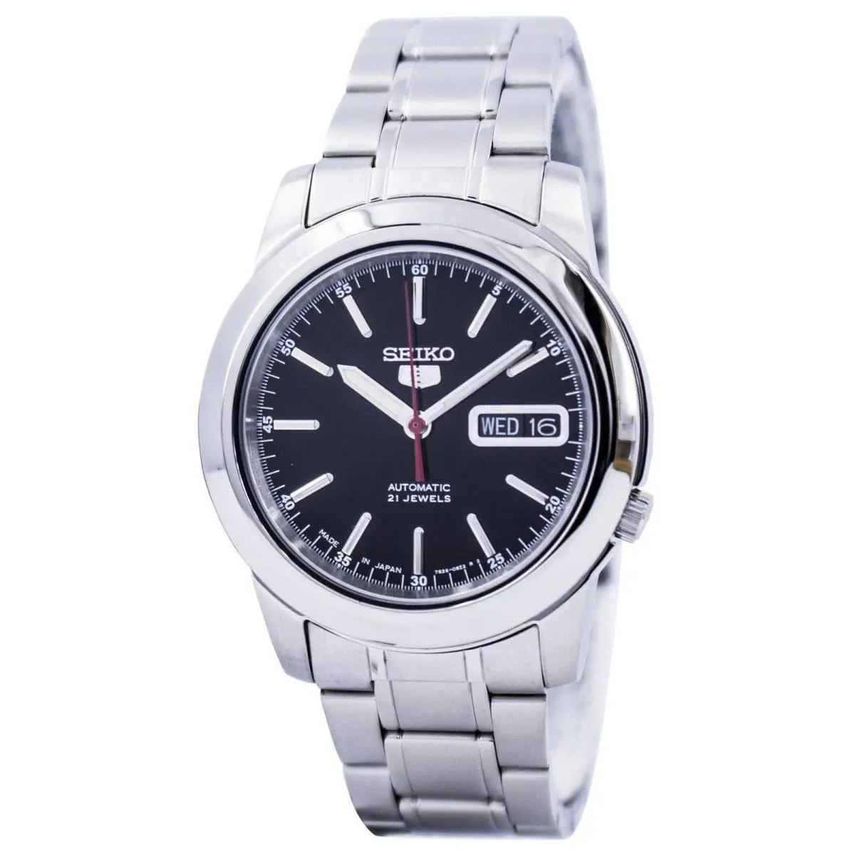 5 Automatic 21 Jewels Japan Made Black Dial SNKE53J1 Men`s Watch by Seiko