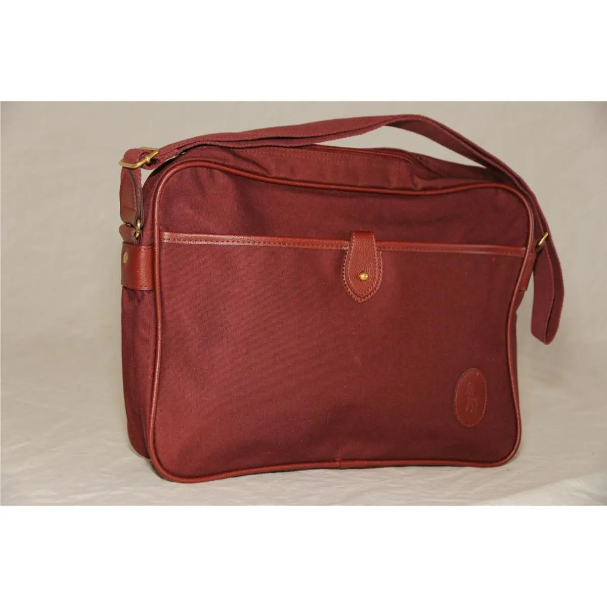 Polo Ralph Lauren Shoulder Bag Crossbody Maroon Handbag Purse 1970`s