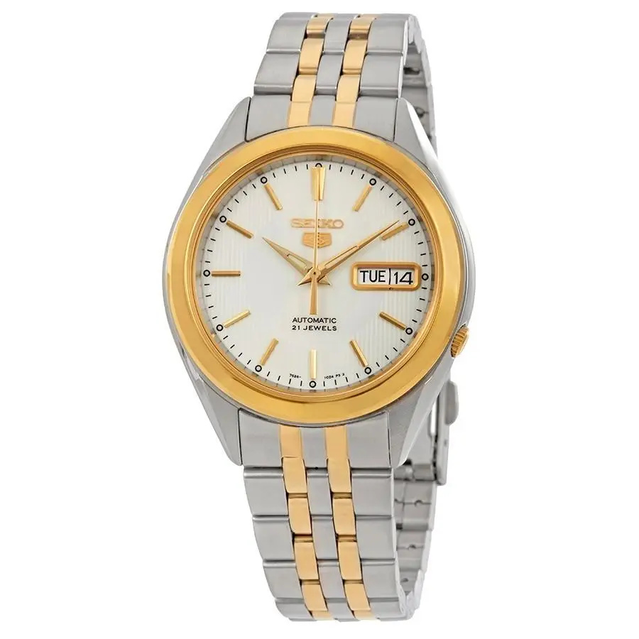 5 Men`s Watch Silver Dial Two-tone SNKL24 by Seiko