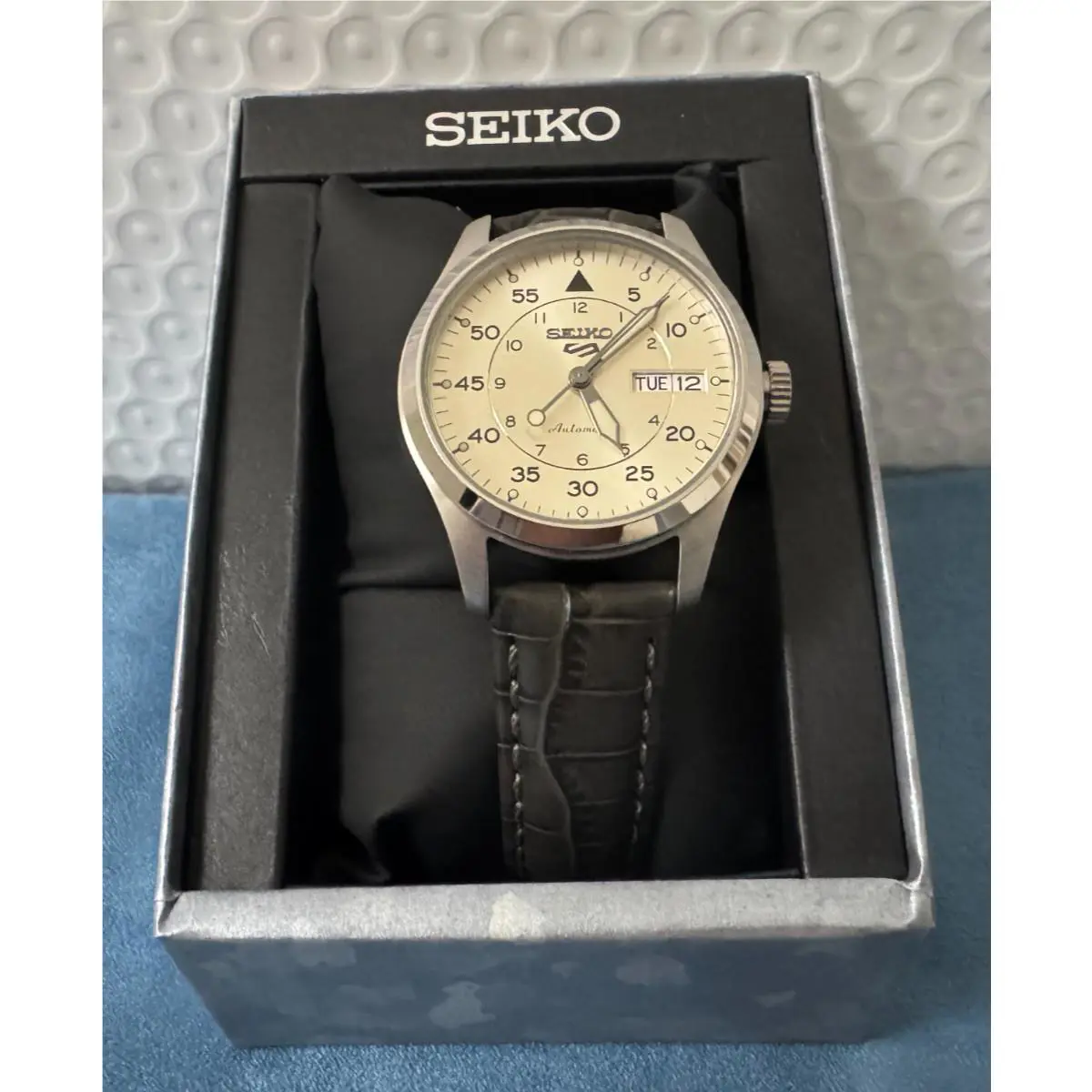 Seiko 5 Sports Collection Analog Mechanical Leather Strap Watch For Men SRPJ87