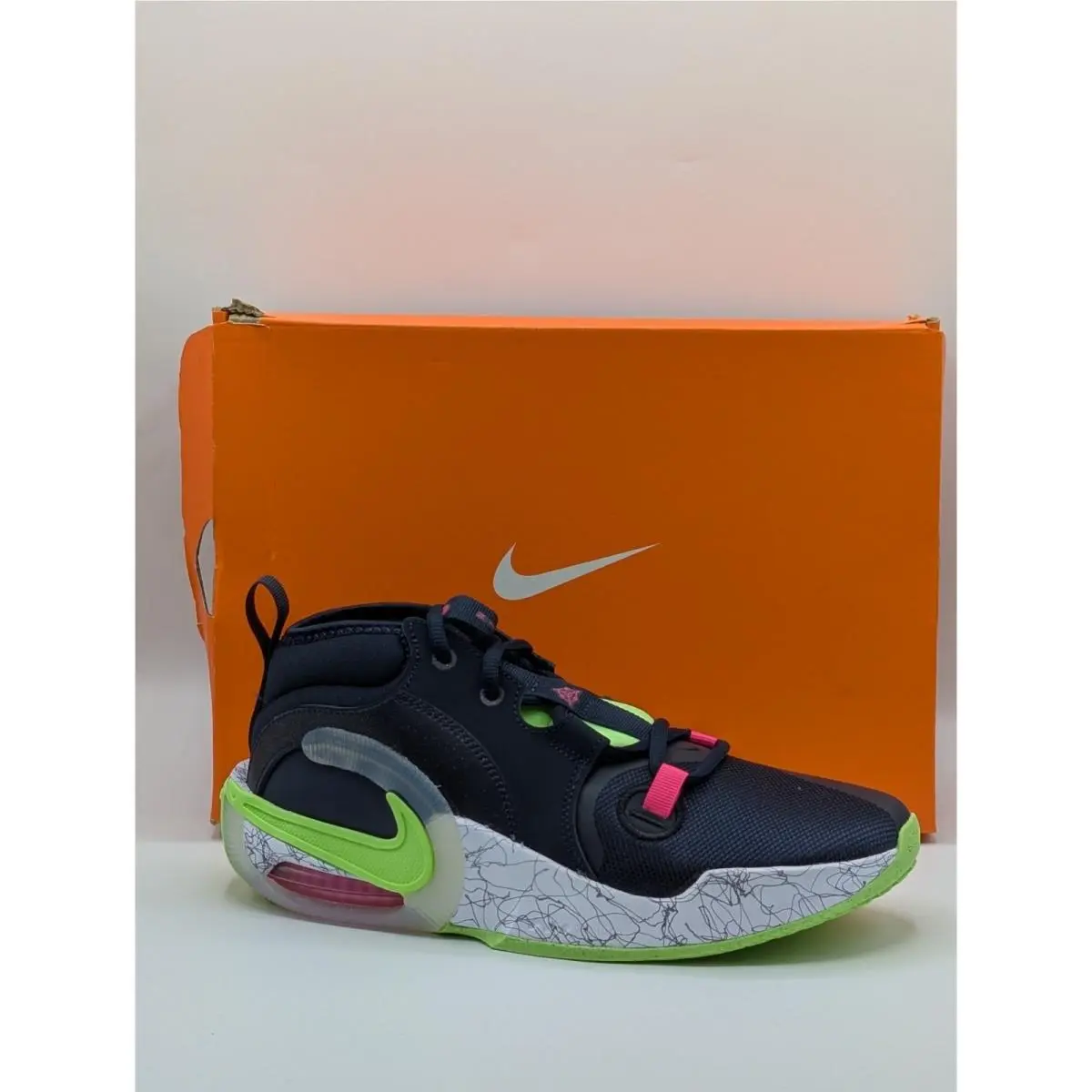 Nike Air Zoom Crossover 2 Kids Youth Size 6.5 Mid Dark Obsidian Lime FB2689-400