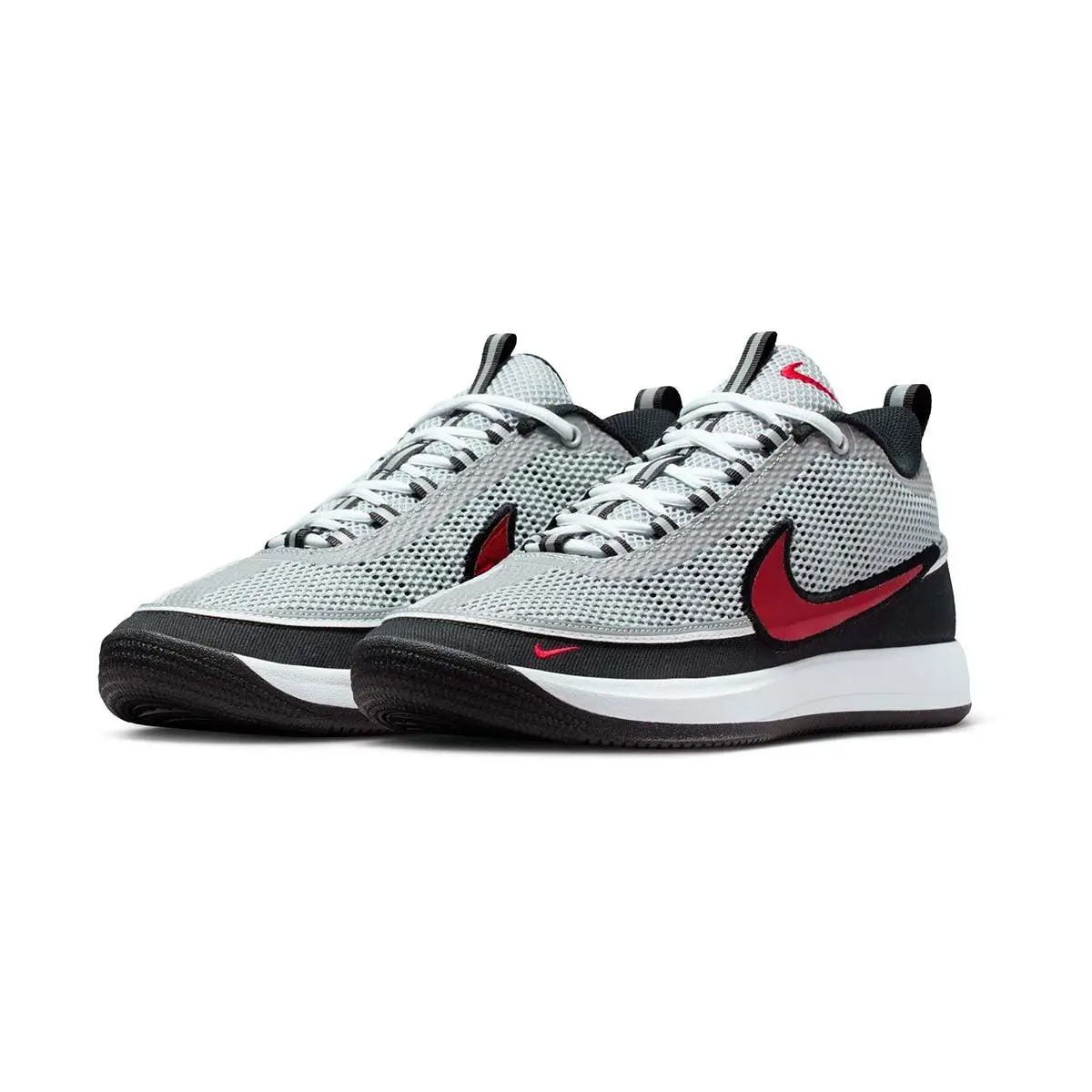 Nike Mens Book 2 Spiridon_metallic Silver/sport Red-black-white IQ0050-001-SIZE 8.5