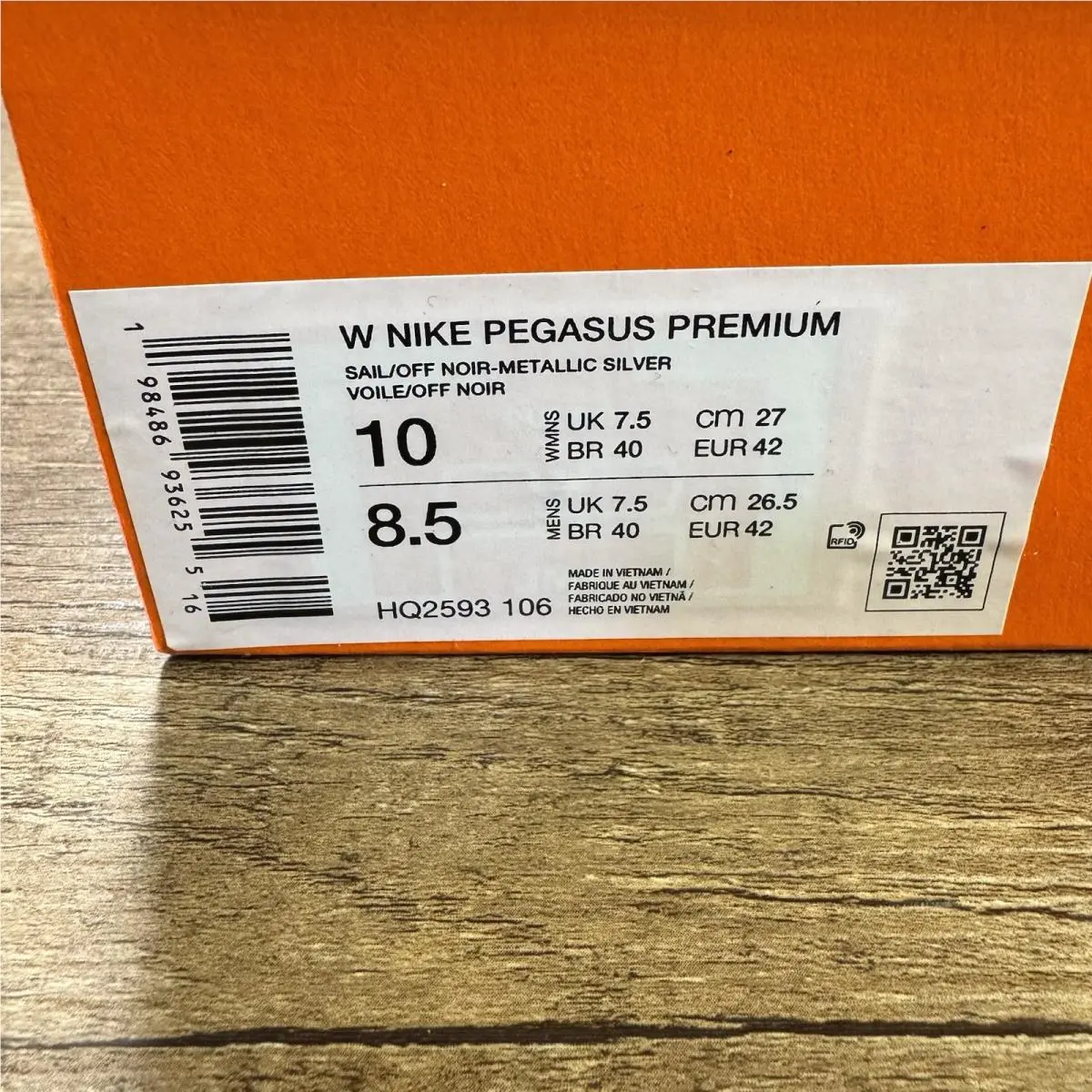 Nike shoes - Pegasus - Pegasus - HQ2593 106 - Sail/Off Noir Metallic Silver (UPC: 198486928243) 0