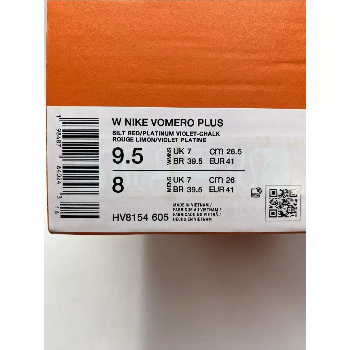 Nike shoes - Nike W Vomero - Vomero - HV8154 605 - Silt Red/Platinum Violet-Chalk (UPC: 198487640243) 8