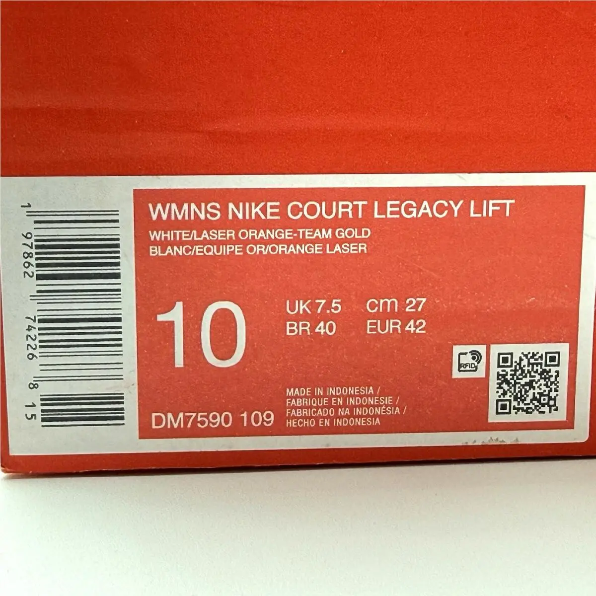 Nike shoes - Nike Court Legacy - Court Legacy - DM7590-109 - White, Manufacturer: White / Leather Orange - Team Gold (UPC: 197862742268) 5