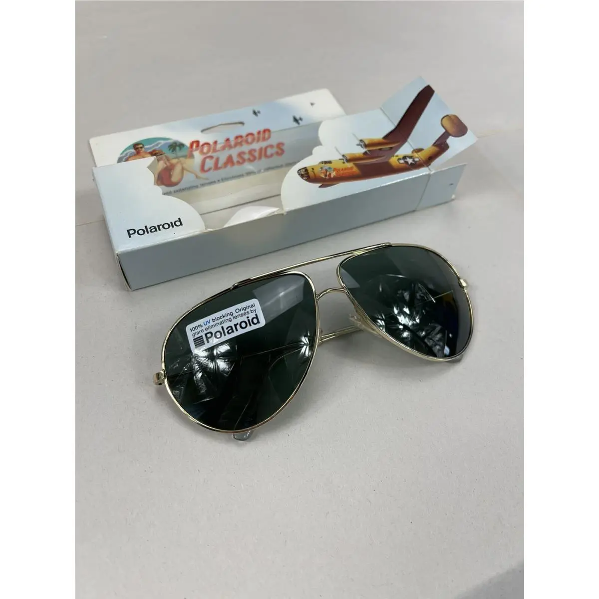Vintage 80s Polaroid Classics P4201 Polarized Sunglasses New/old Stock Top Gun