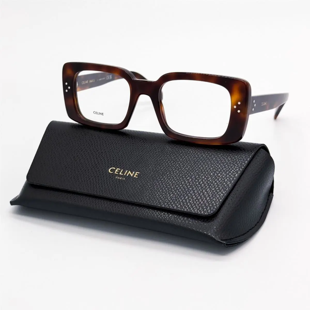 CL50163I 053 Square Havana Brown Women Eyeglasses Celine