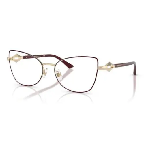 Jimmy Choo JC2012 3025 Eyeglasses Women`s Pale Gold/red Full Rim Cat Eye 53mm