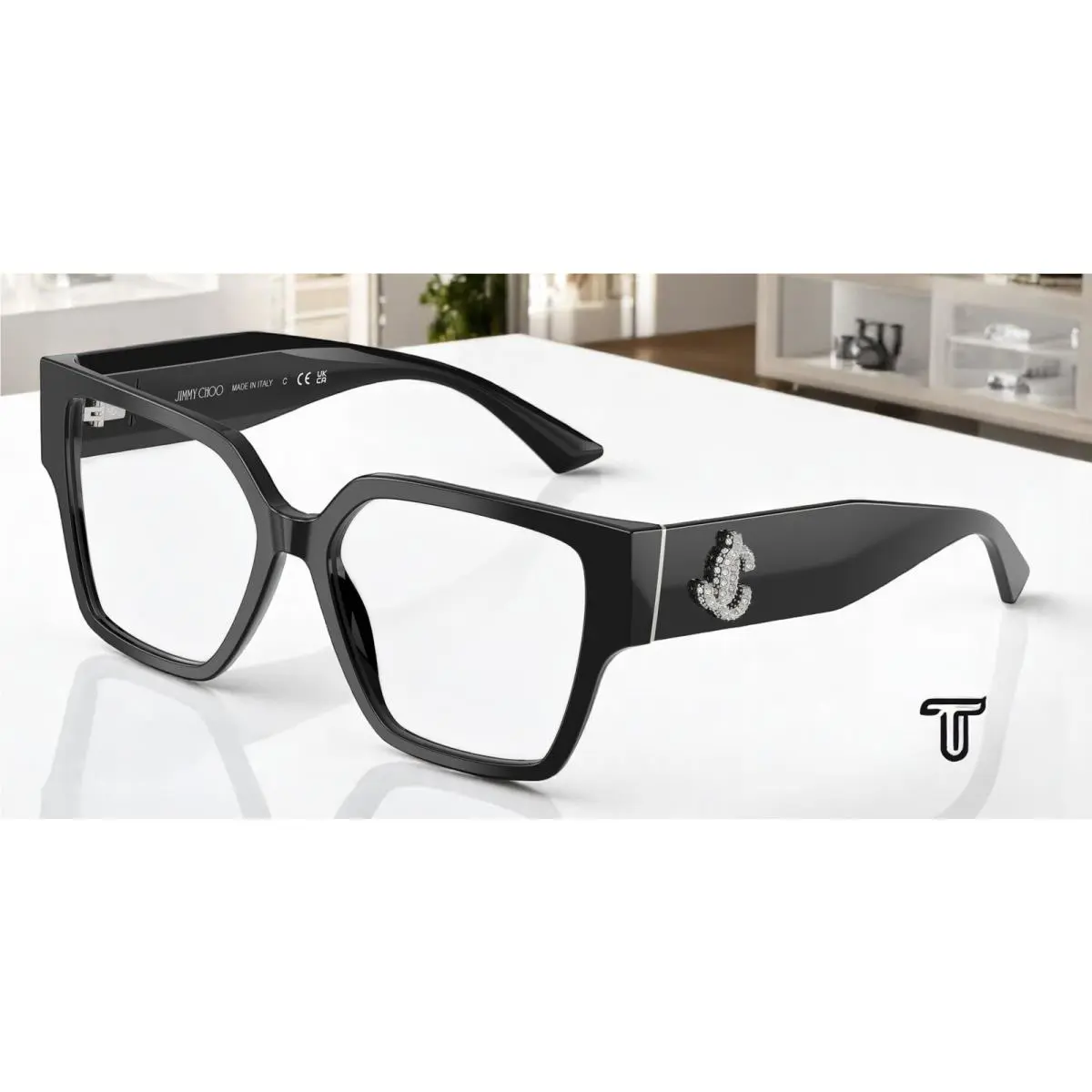 Jimmy Choo JC3032B 5000 Black Demo Lens 53 mm Women`s Eyeglasses