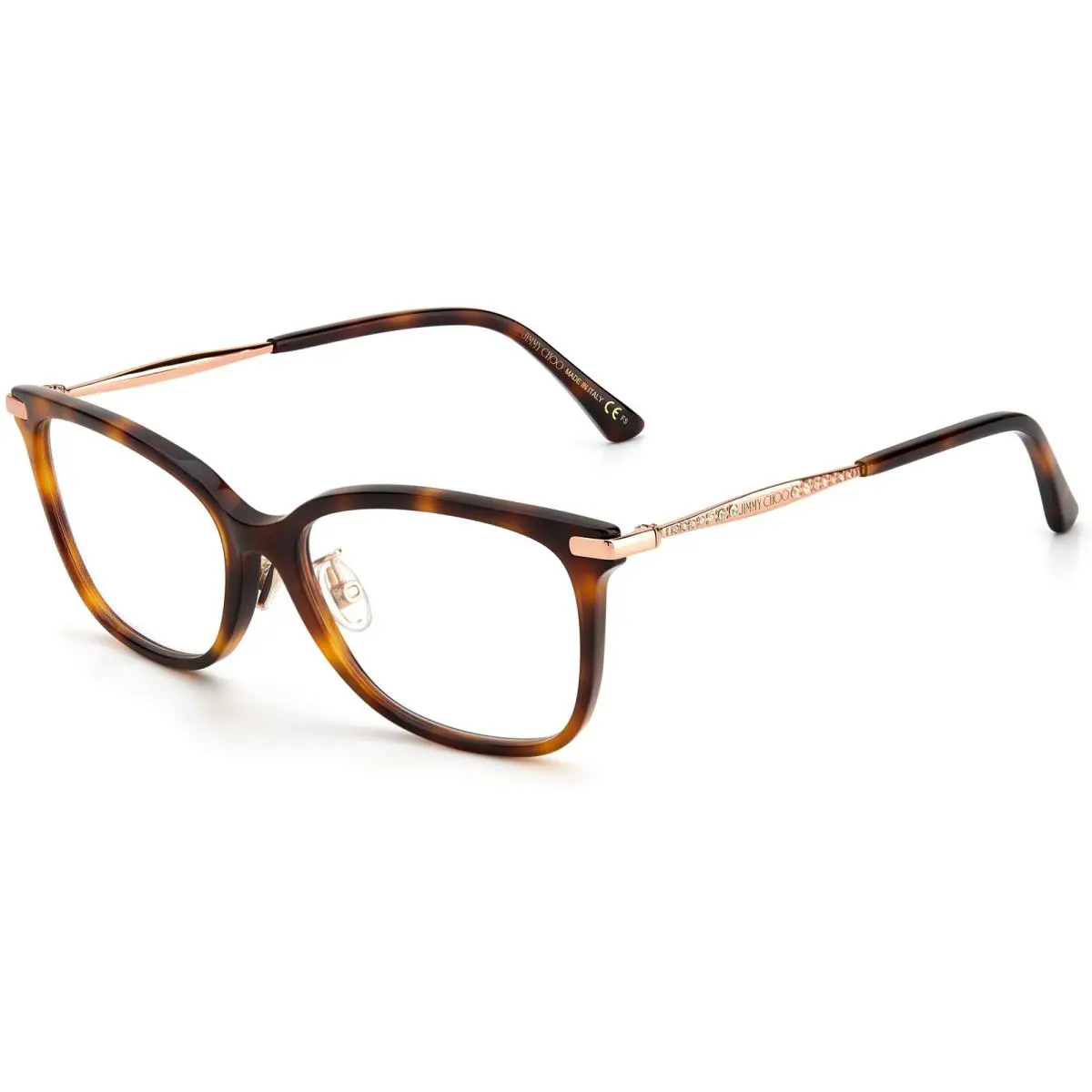 Jimmy Choo Jch 307 Eyeglasses 006J Gold Havana
