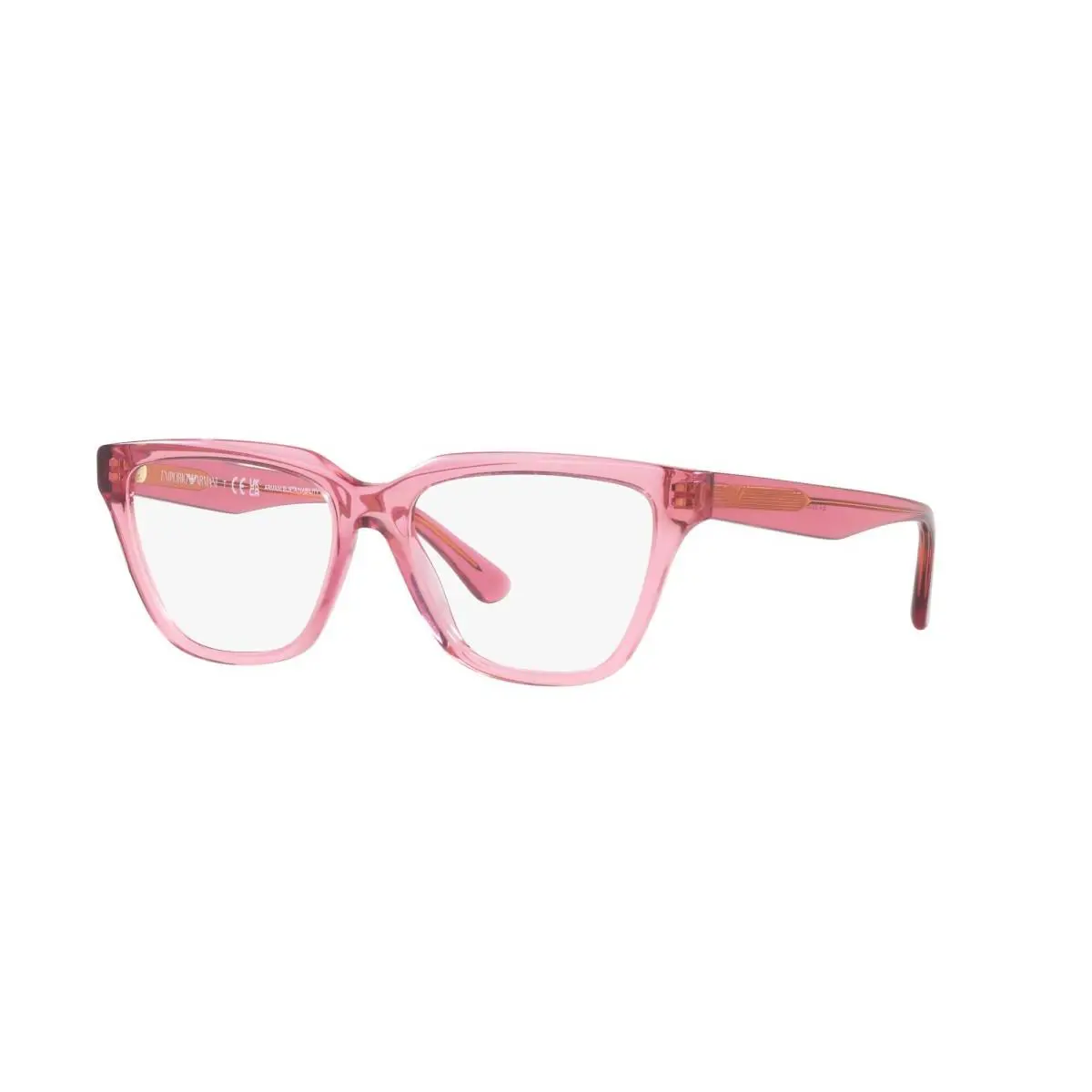 Emporio Armani Woman Cat Eye Eyeglasses EA3208 5544 Transparent Pink 52mm