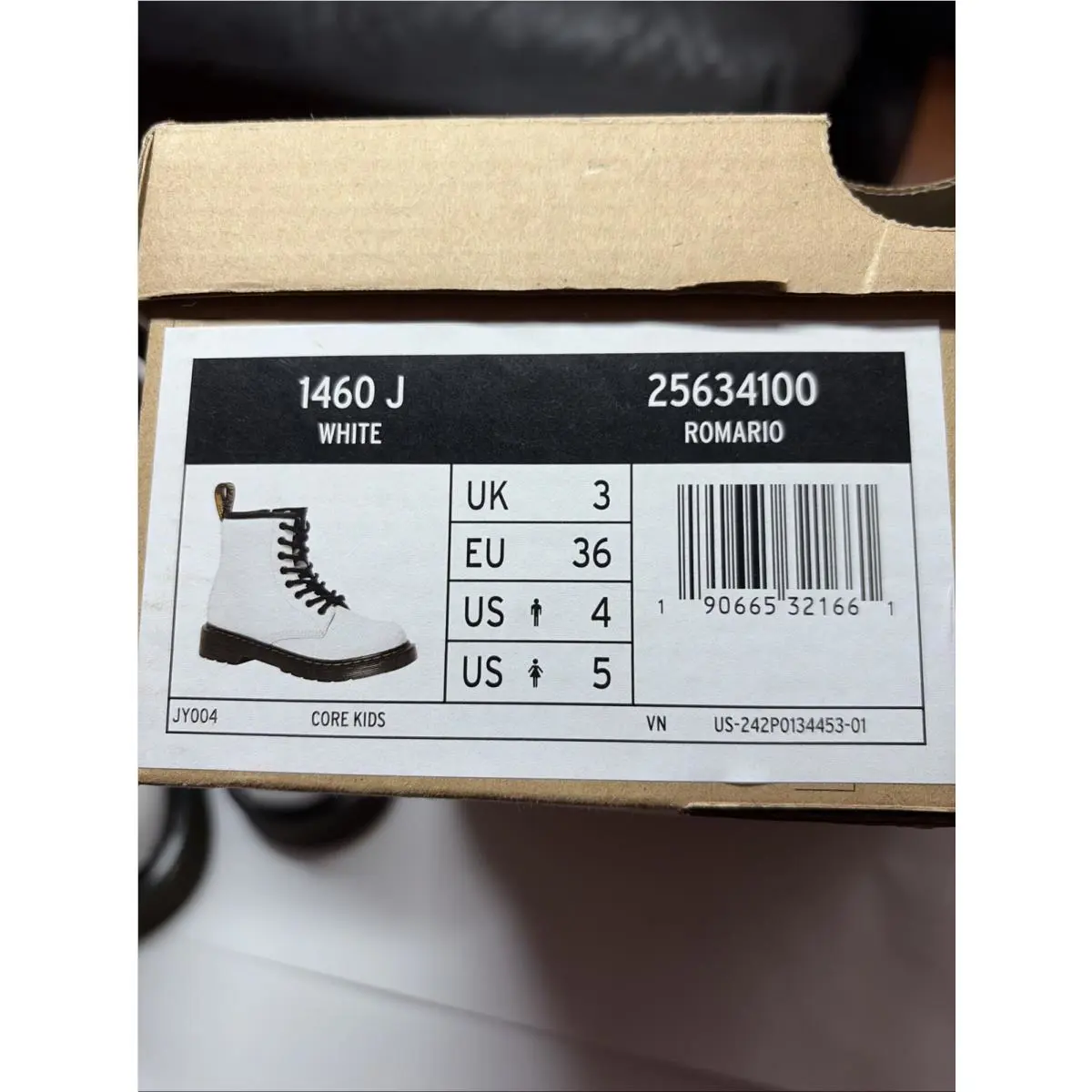 Dr. Martens shoes - Kid `s Collection 1460 - Kid Collection - White (UPC: 0190665321661) 14