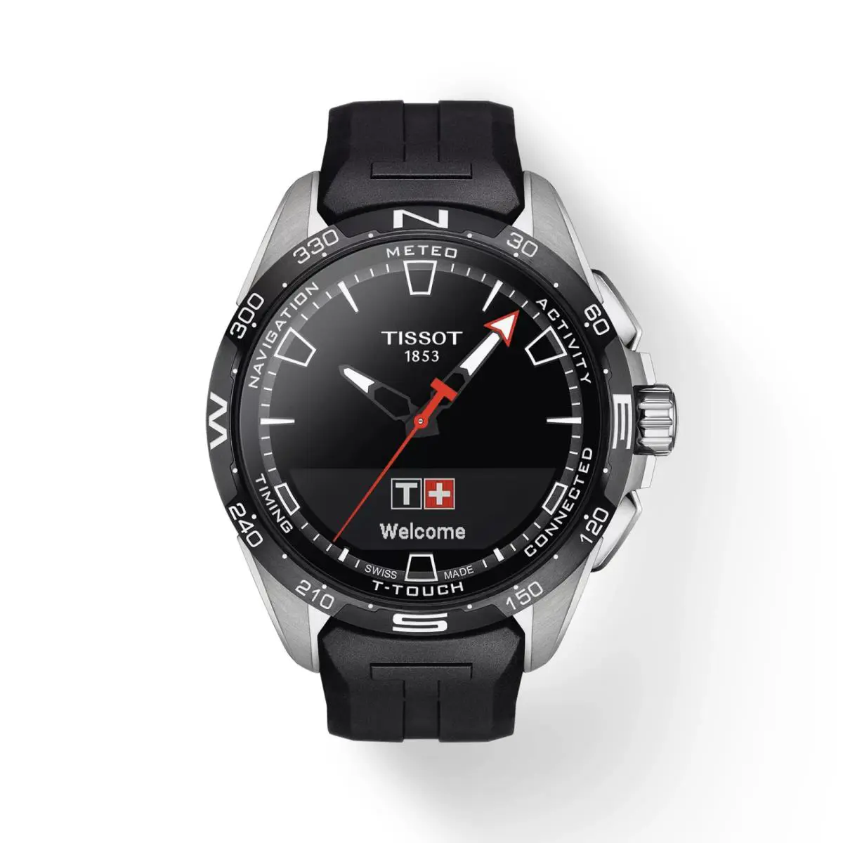 Tissot T-touch Connect Solar 47.5mm Black Dial Watch T1214204705100 See Box - Dial: Black, Band: Black, Bezel: Black