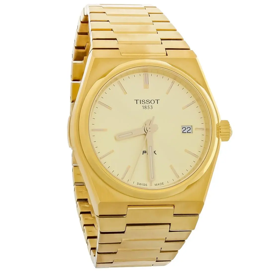 Tissot Prx Women`s Gold-tone Quartz Watch T137.210.33.021.00 - Face: Champagne, Dial: Champagne, Band: Gold