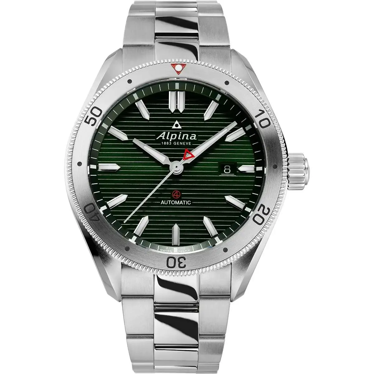 Alpiner 4 Green Dial Stainless Steel Automatic Men`s Watch AL-525GR5AQ6B by Alpina