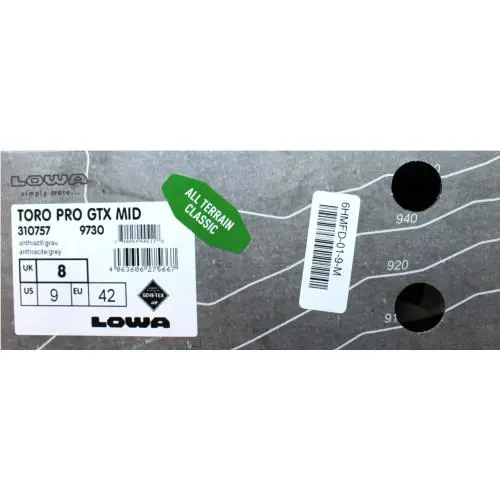Lowa shoes - LOWA Toro Pro GTX Mid Gore-Tex Hiker - Anthracite / Dark Gray (UPC: 4063606275667) 13