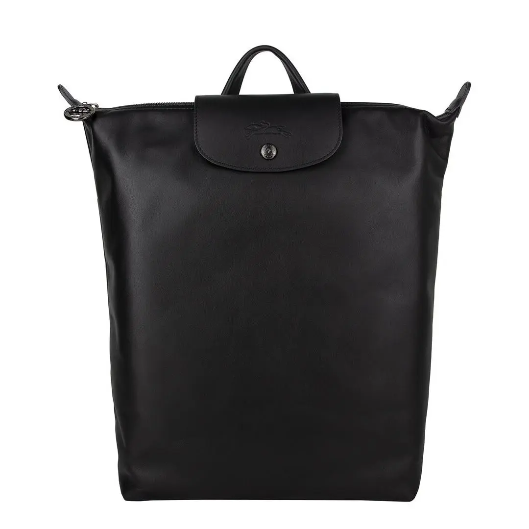 Longchamp Le Pliage Xtra Medium Leather Backpack Women`s Black