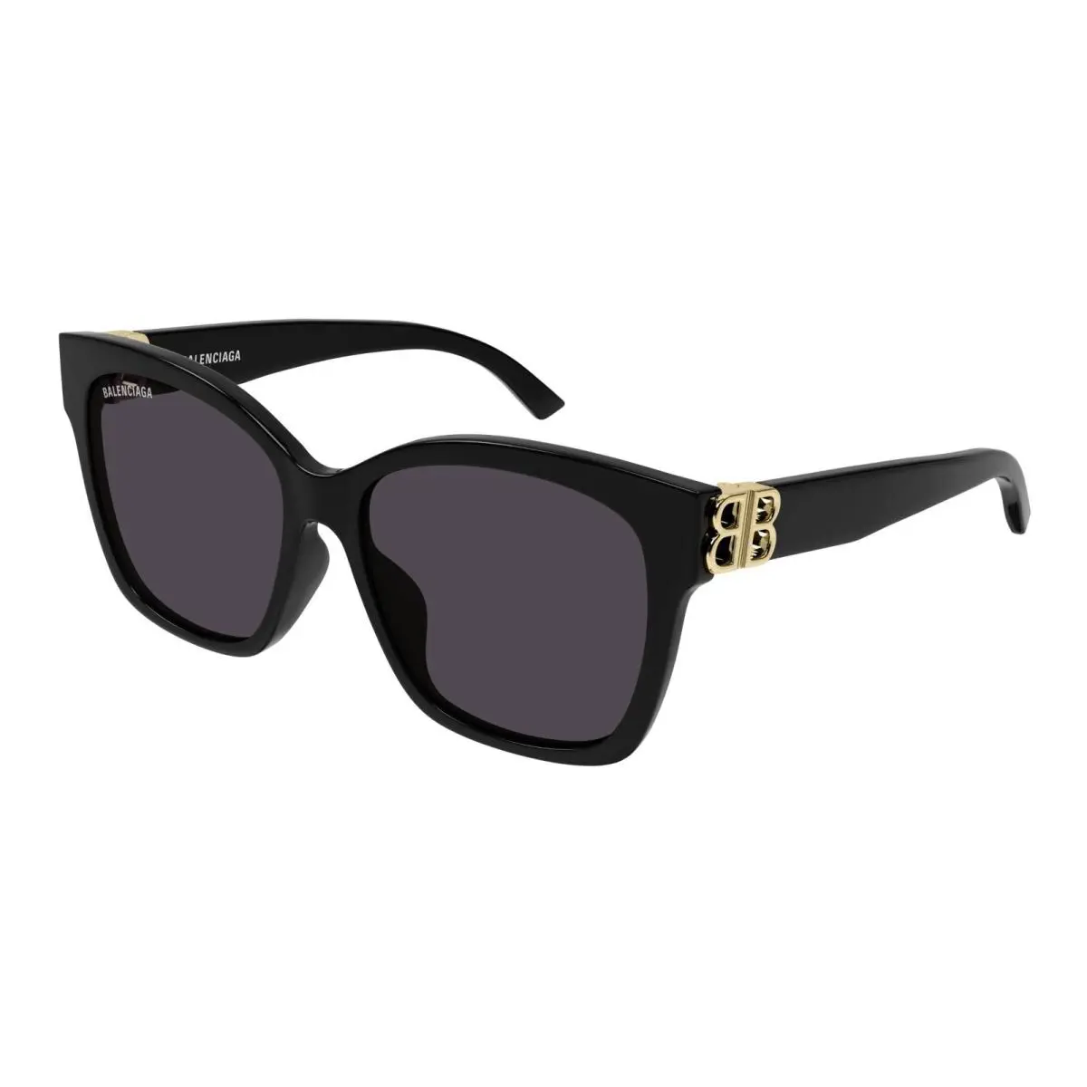 Balenciaga Sunglasses BB0102SA 001 Black/dark Grey Lens 57MM