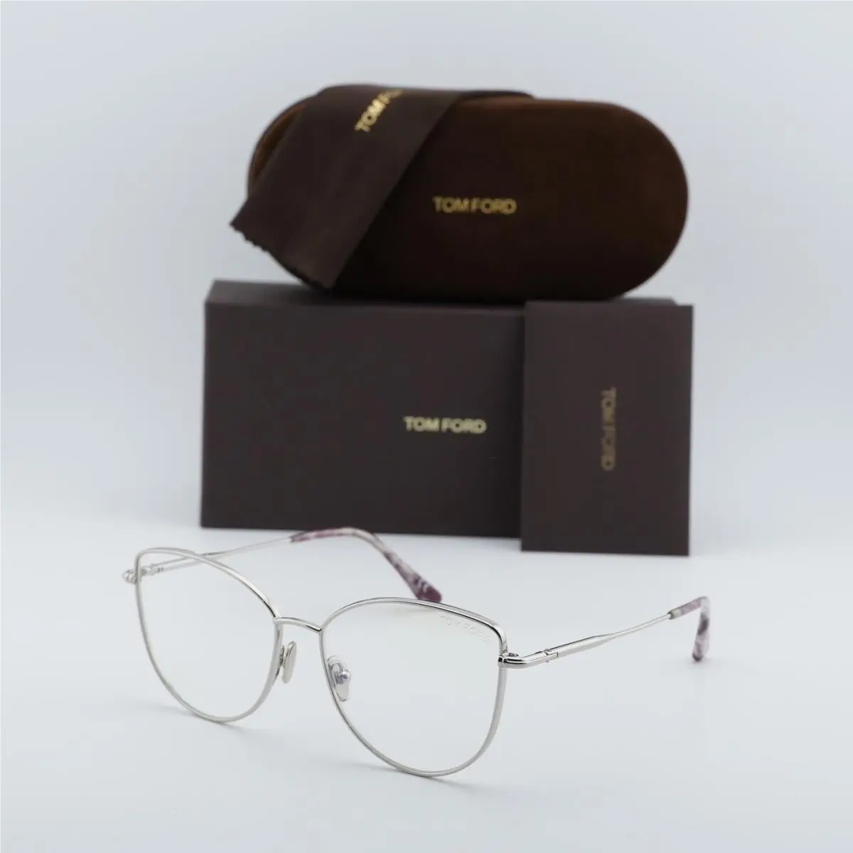 Tom Ford TF5667-B 016 Palladium/vintage Lilac Havana 55mm Eyeglasses