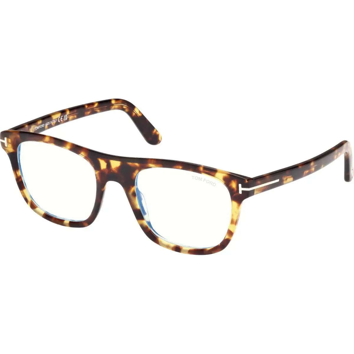 Tom Ford TF5939-B 053 Blonde Havana Blue Block Lens Eyeglasses