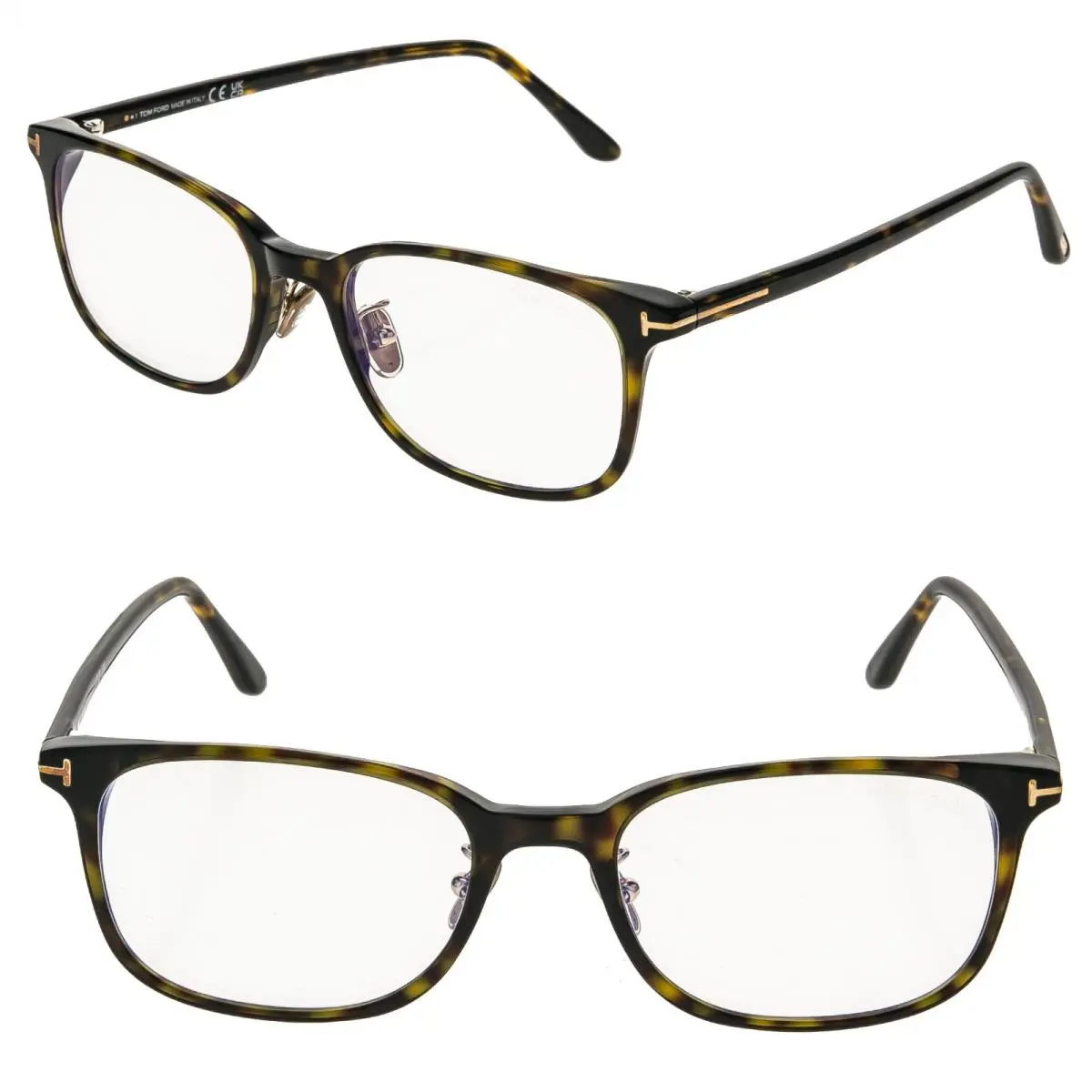 Tom Ford TF5852DB 052 Brown Havana Blue Light Block Optical Eyeglass 5852 FT5852
