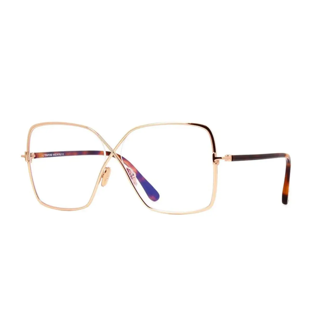 Tom Ford TF5841-B 016 Palladium Blue Light Block Eyeglasses Frame