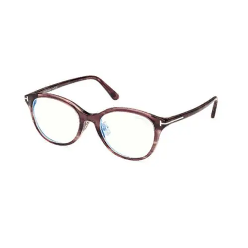 FT6102 D B 055 Coloured Havana Round Women`s Eyeglasses by Tom Ford