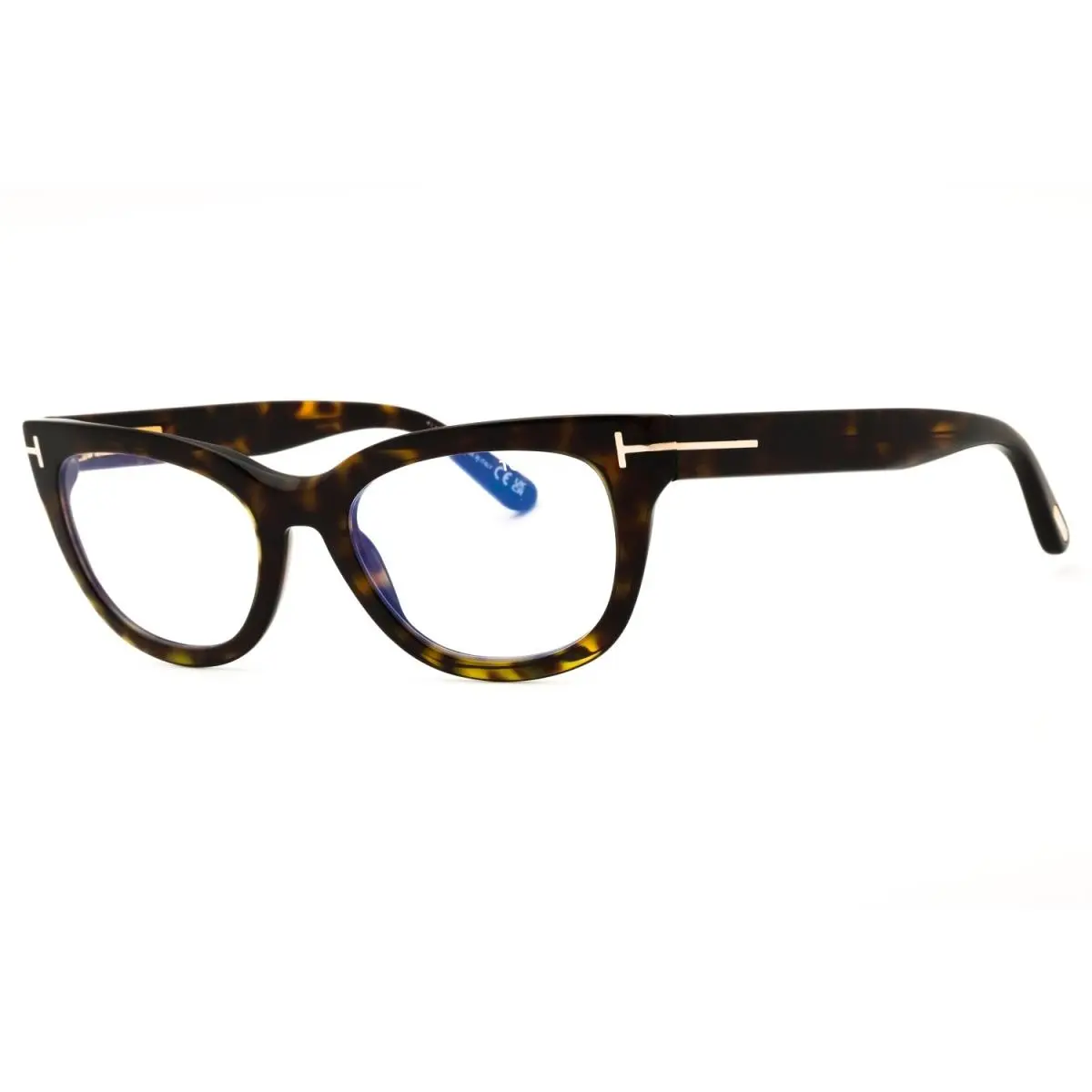 FT6066-B 052 Eyeglasses Dark Havana Clear Frame 53mm by Tom Ford