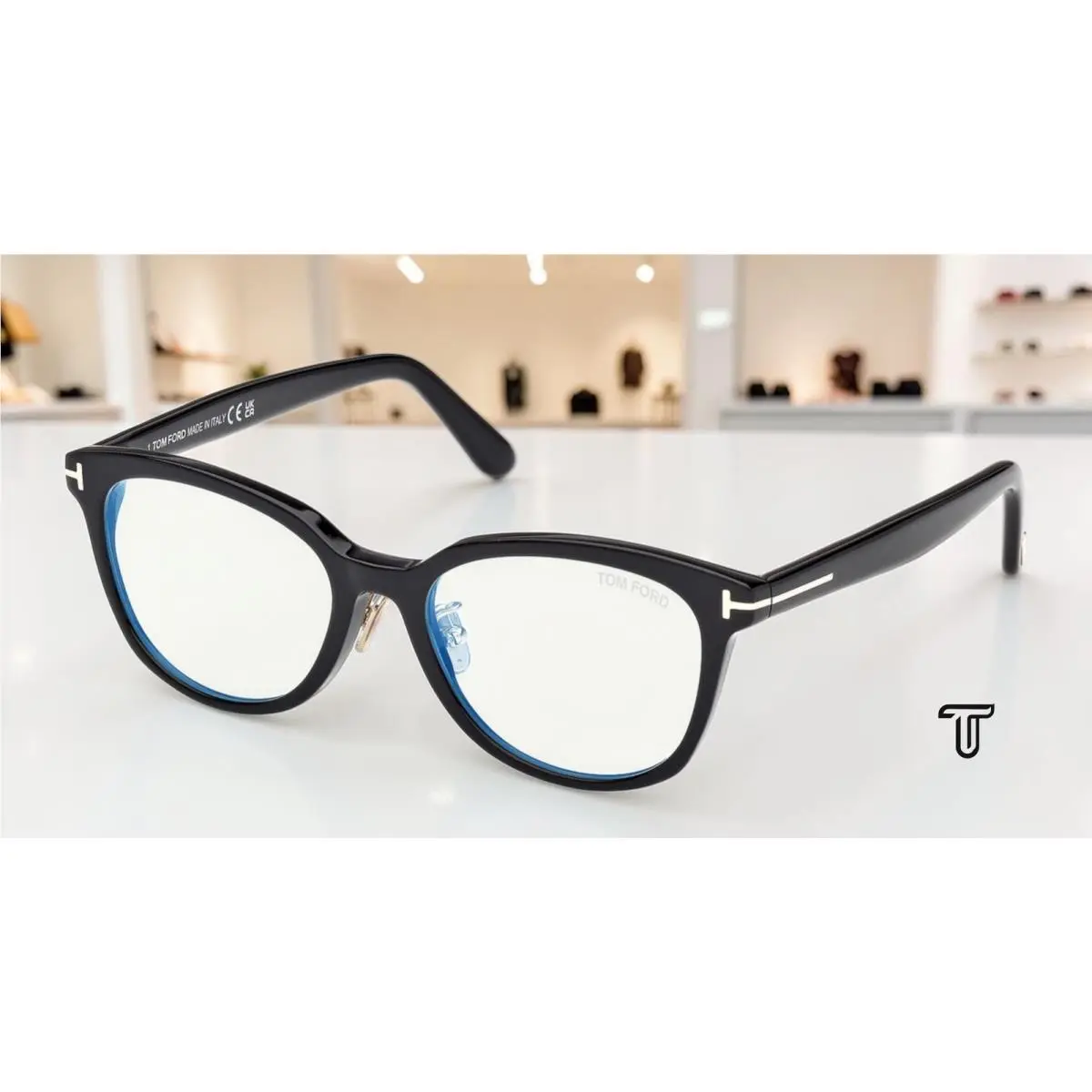 Tom Ford FT6104 D B 001 BB Shiny Black 52 mm Women`s Eyeglasses
