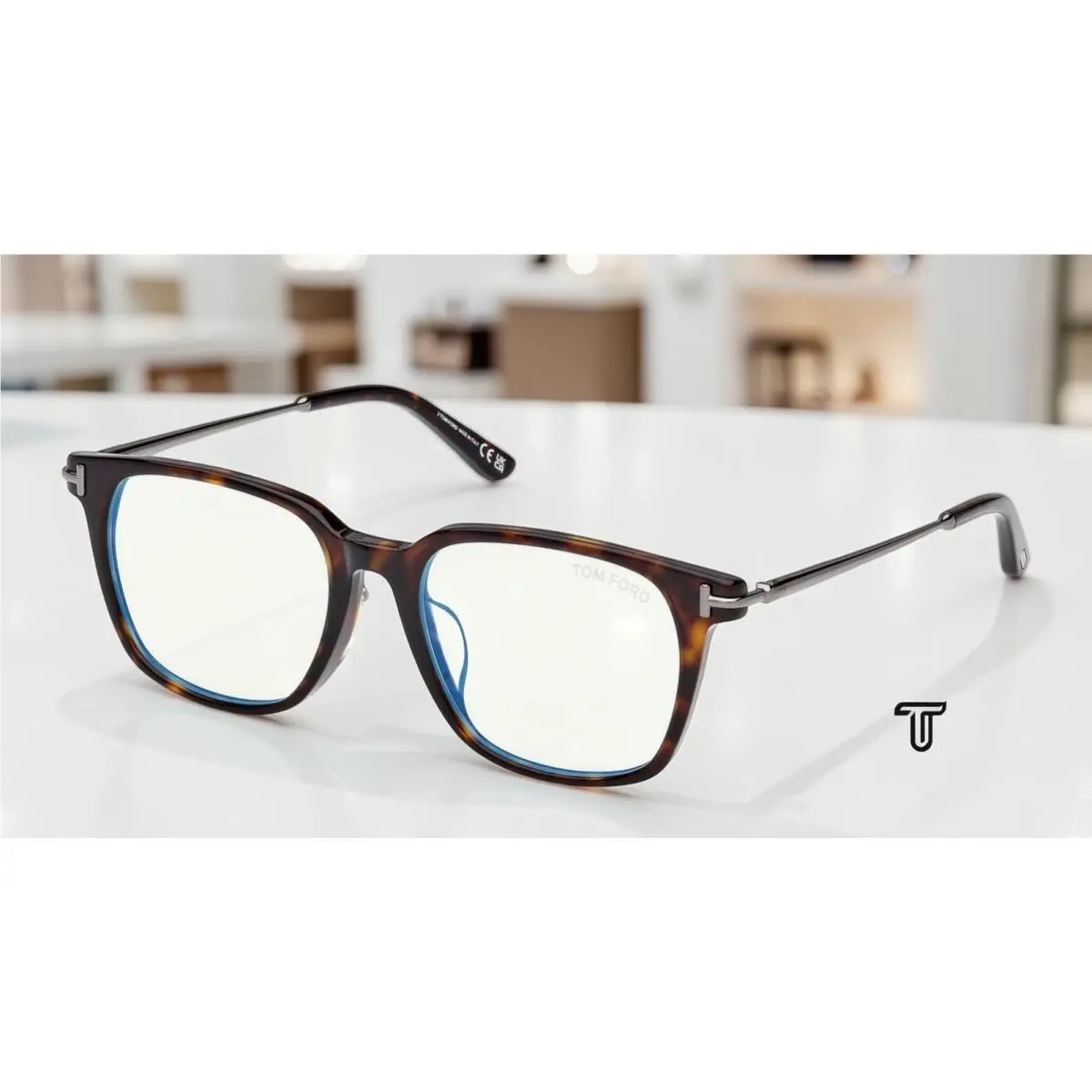 Tom Ford FT6106 D B 052 BB Dark Havana 53 mm Unisex Eyeglasses