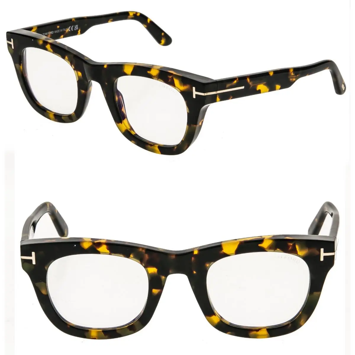 Tom Ford TF5872B 055 Brown Havana Blue Block Optical Style Eyeglass 5872 FT5872