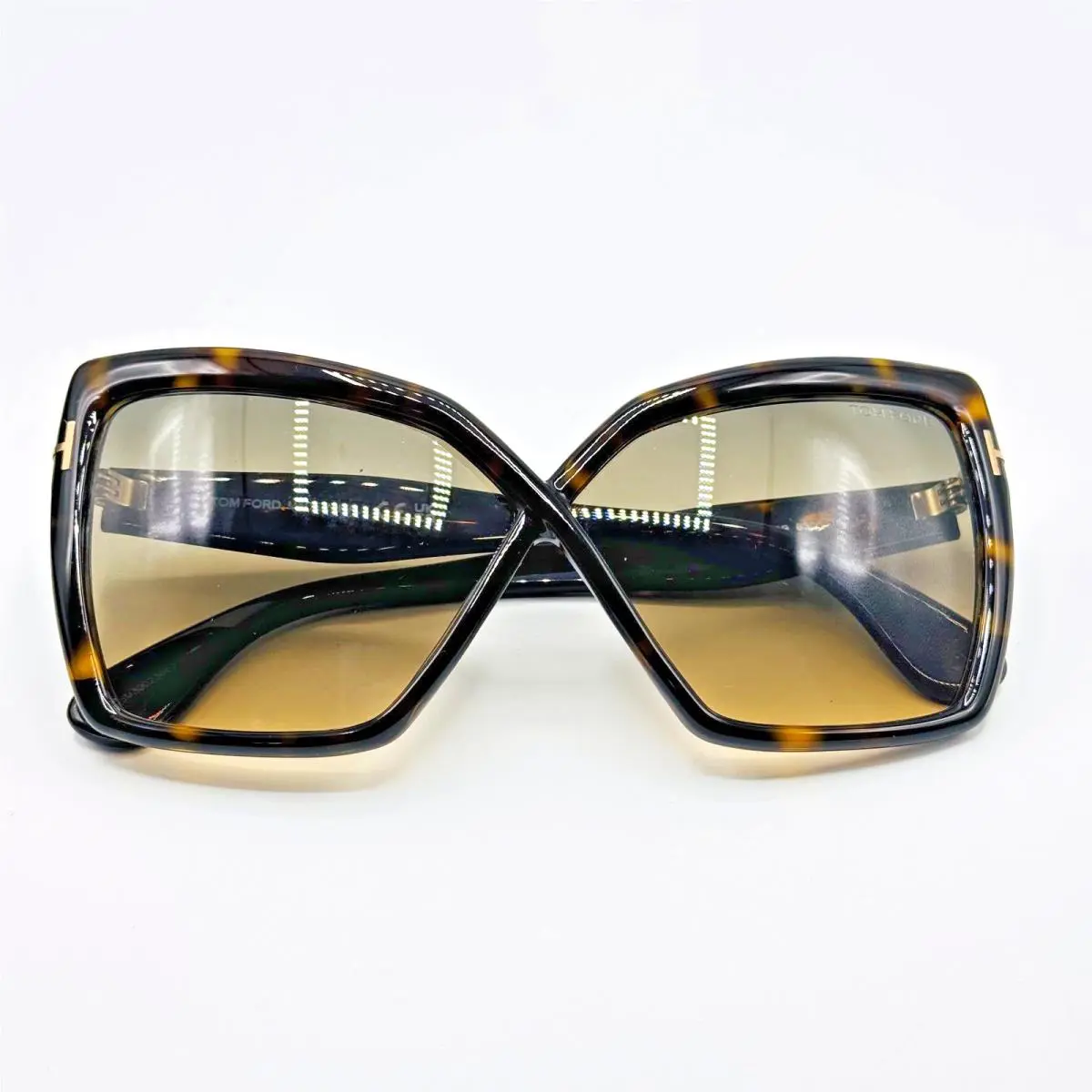Tom Ford Sunglasses Fiore TF1195 52B Havana Frame Gradient Brown Lens 63-6-140
