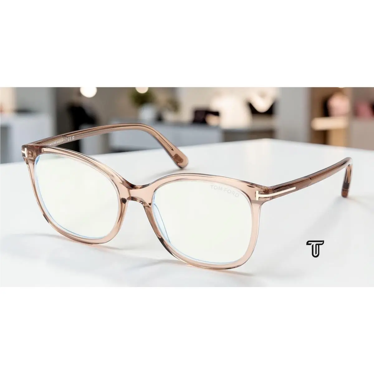 Tom Ford FT6089 B 045 BB Shiny Light Brown 54 mm Women`s Eyeglasses