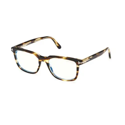 Tom Ford FT6080 B 055 Coloured Havana Square Men`s Eyeglasses
