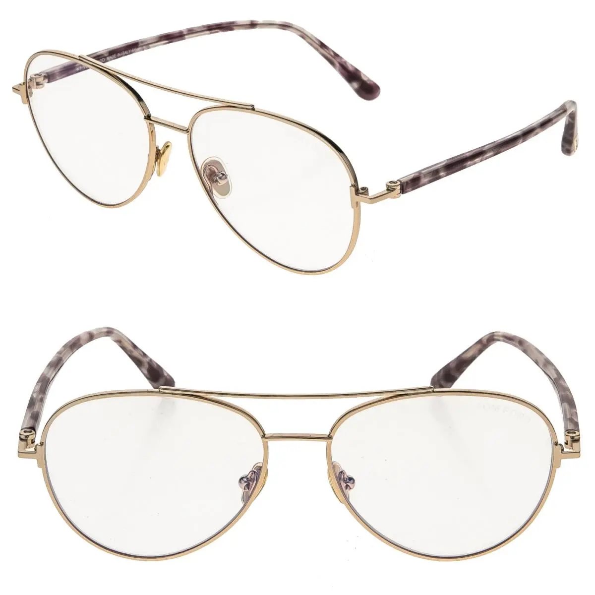 Tom Ford TF5684B 28A Gold Havana Blue Light Block Optical Eyeglass 5684 FT5684