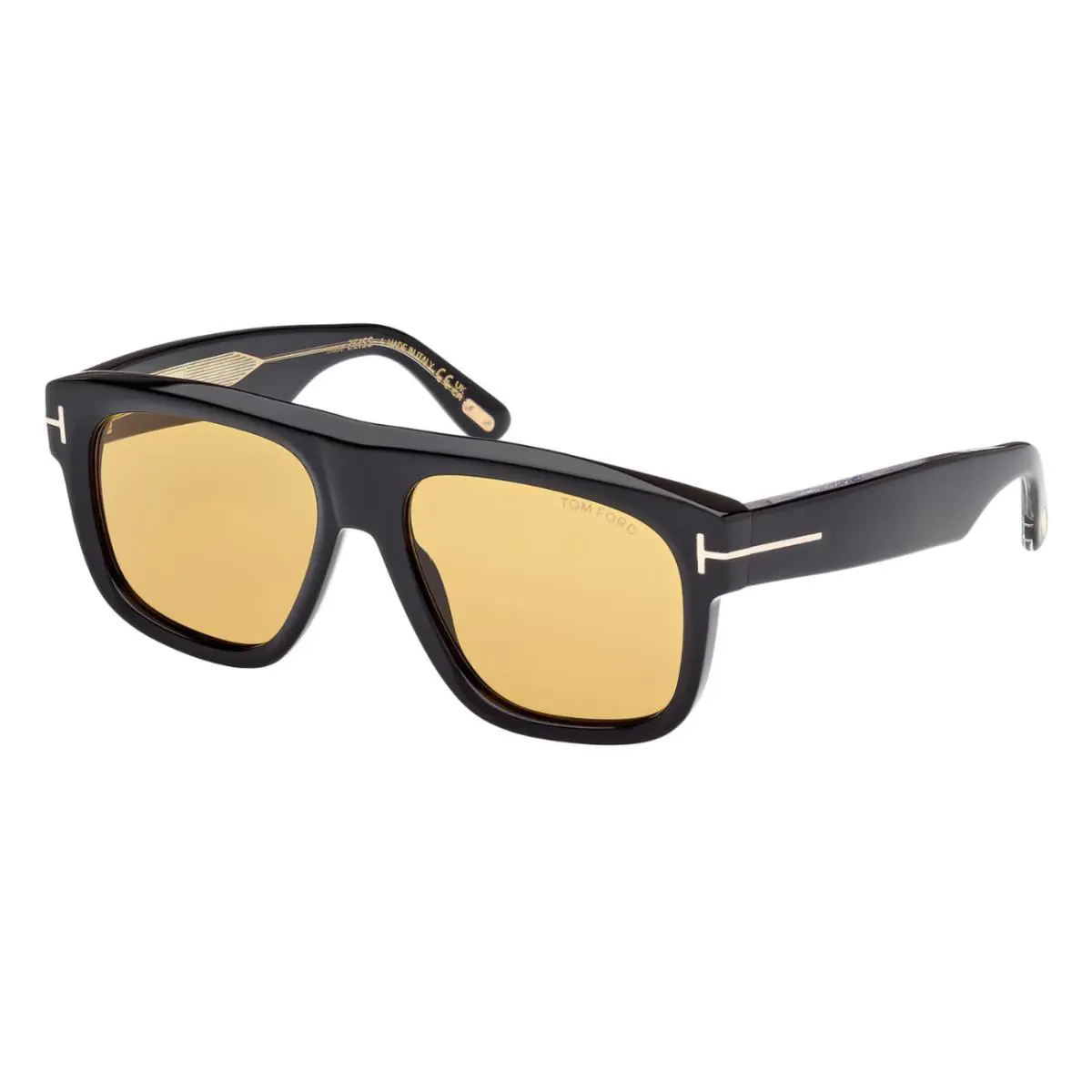 Tom Ford TF 1201 Icon Collection Sunglasses 01E Black/amber Lenses 56