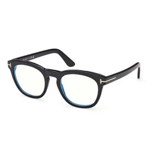 Tom Ford FT6081 B 001 Shiny Black Round Men`s Eyeglasses